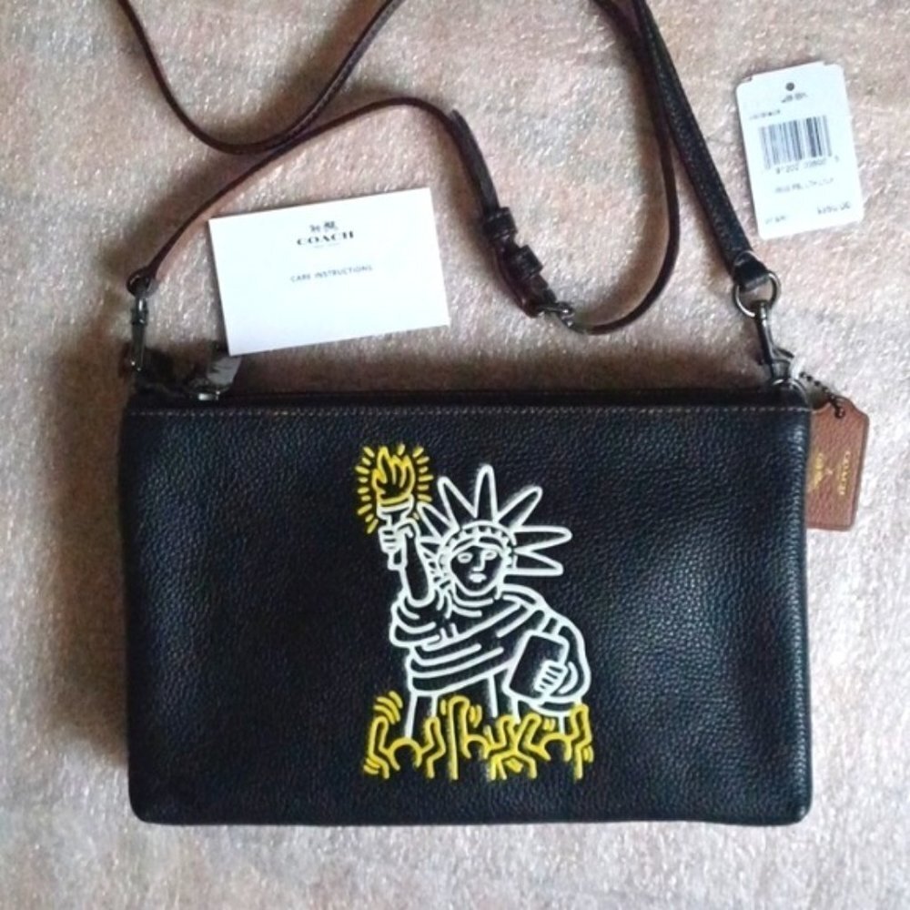 COACH x Keith Haring Lyla Crossbody Shoulder Bag Statue of Liberty -NWT